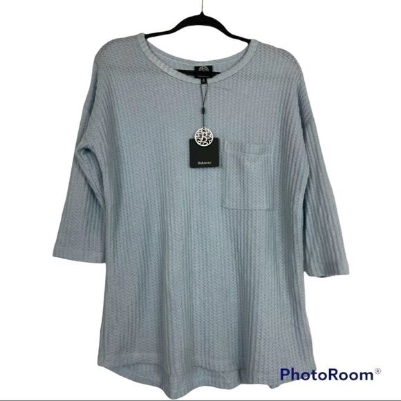 Bobeau blue waffle knit sweater NWT XL - Picture 1 of 5